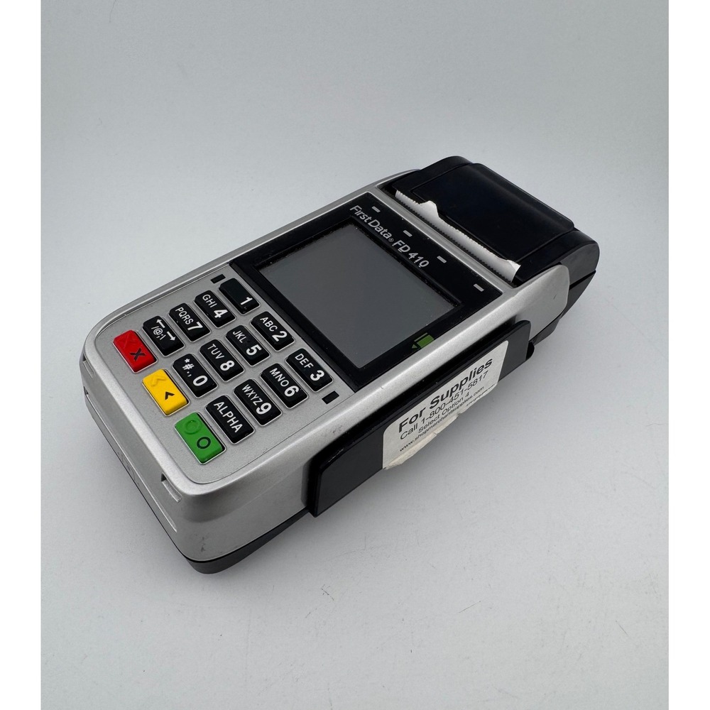 First Data FD410 Credit Card Terminal POS Machine With Printer UNTESTED - Picture 3 of 4